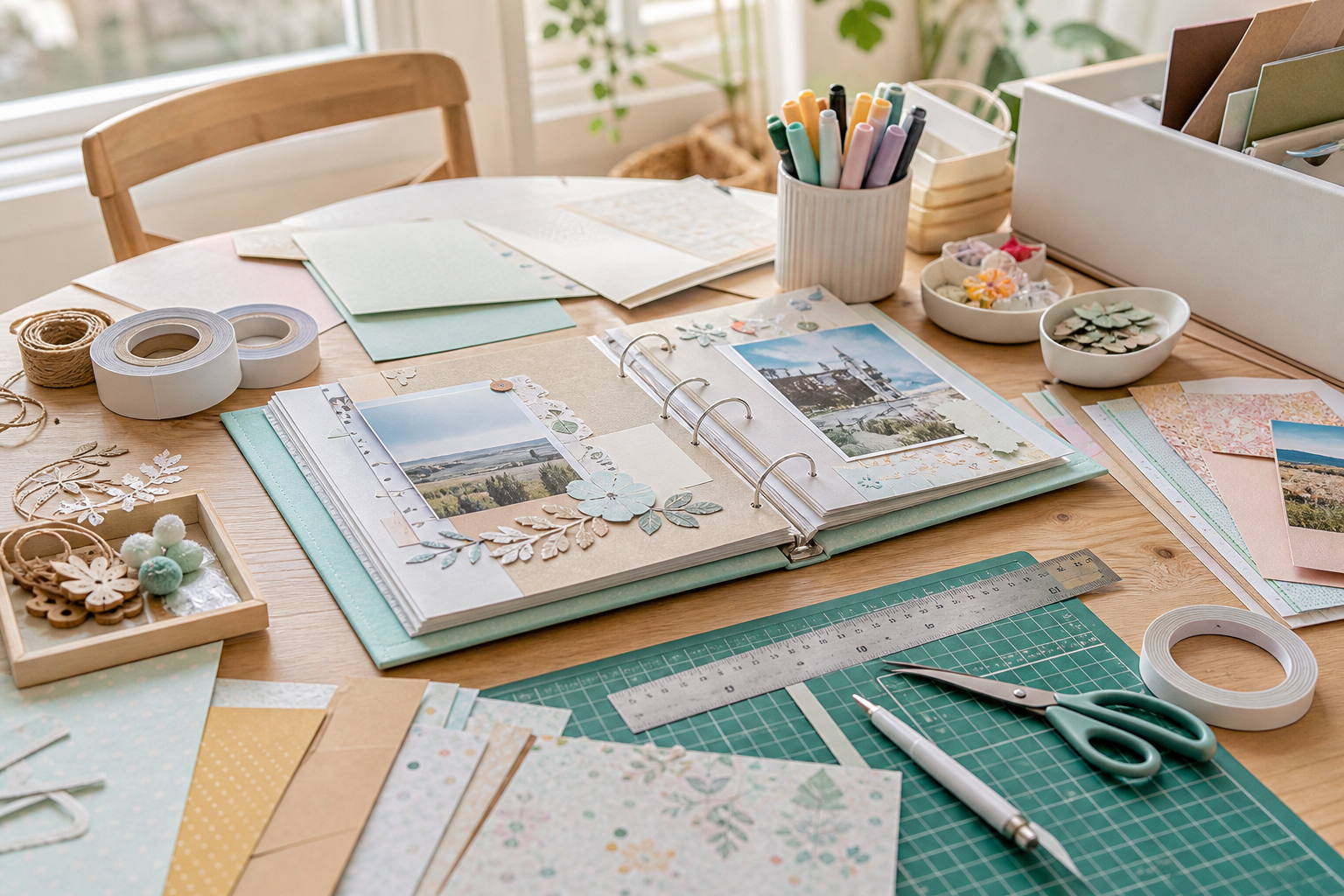 Materiales imprescindibles para empezar con scrapbooking para principiantes
