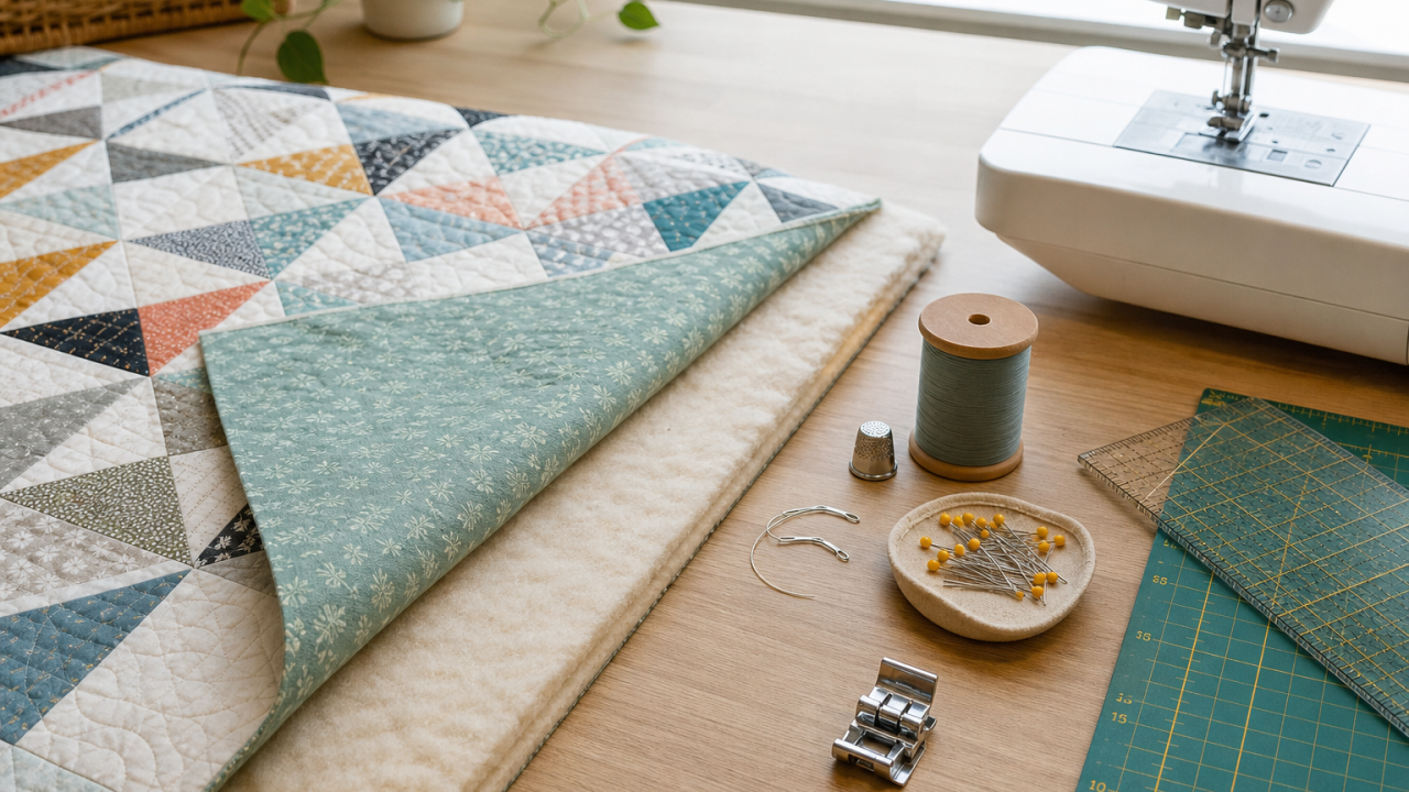 Cómo acolchar patchwork: guata, puntadas y acabados