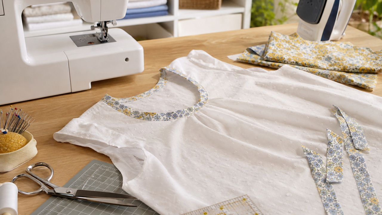 Cómo hacer y coser un bies: guía para escotes, sisas y bordes