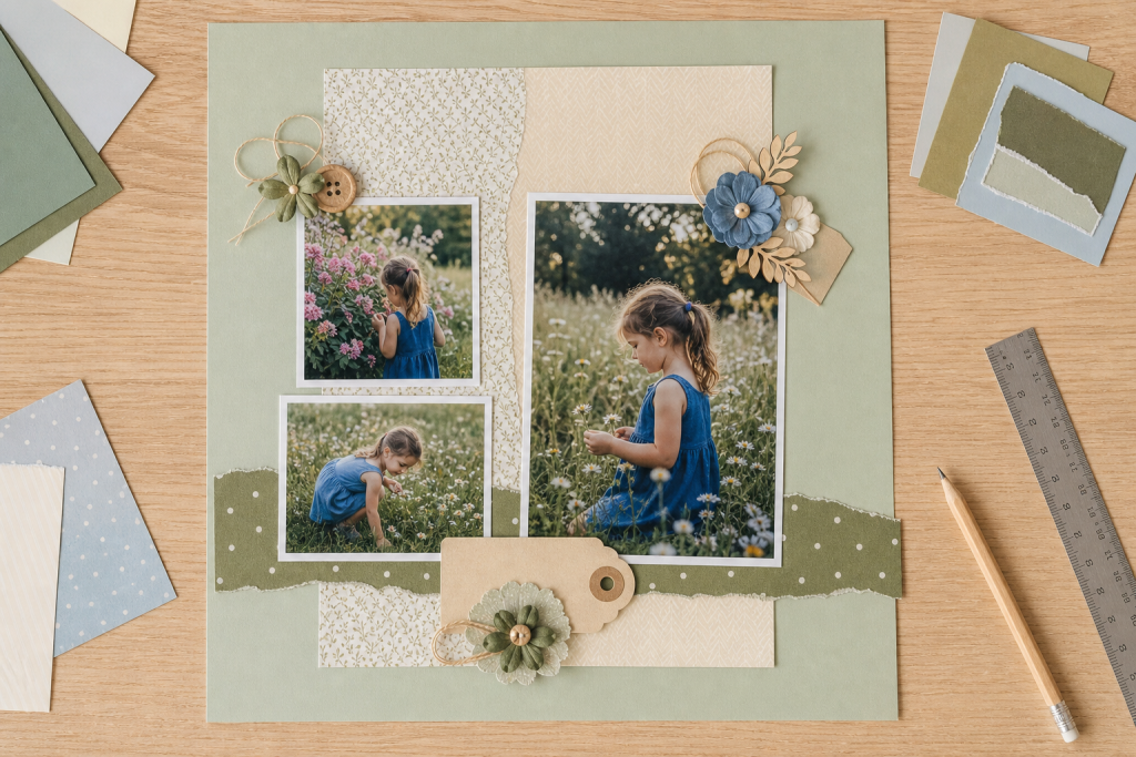 como-hacer-un-layout-de-scrapbooking-composicion-fotos-papeles-y-adornos-interior-1789523297-1024x683 Cómo hacer un layout de scrapbooking: composición, fotos, papeles y adornos