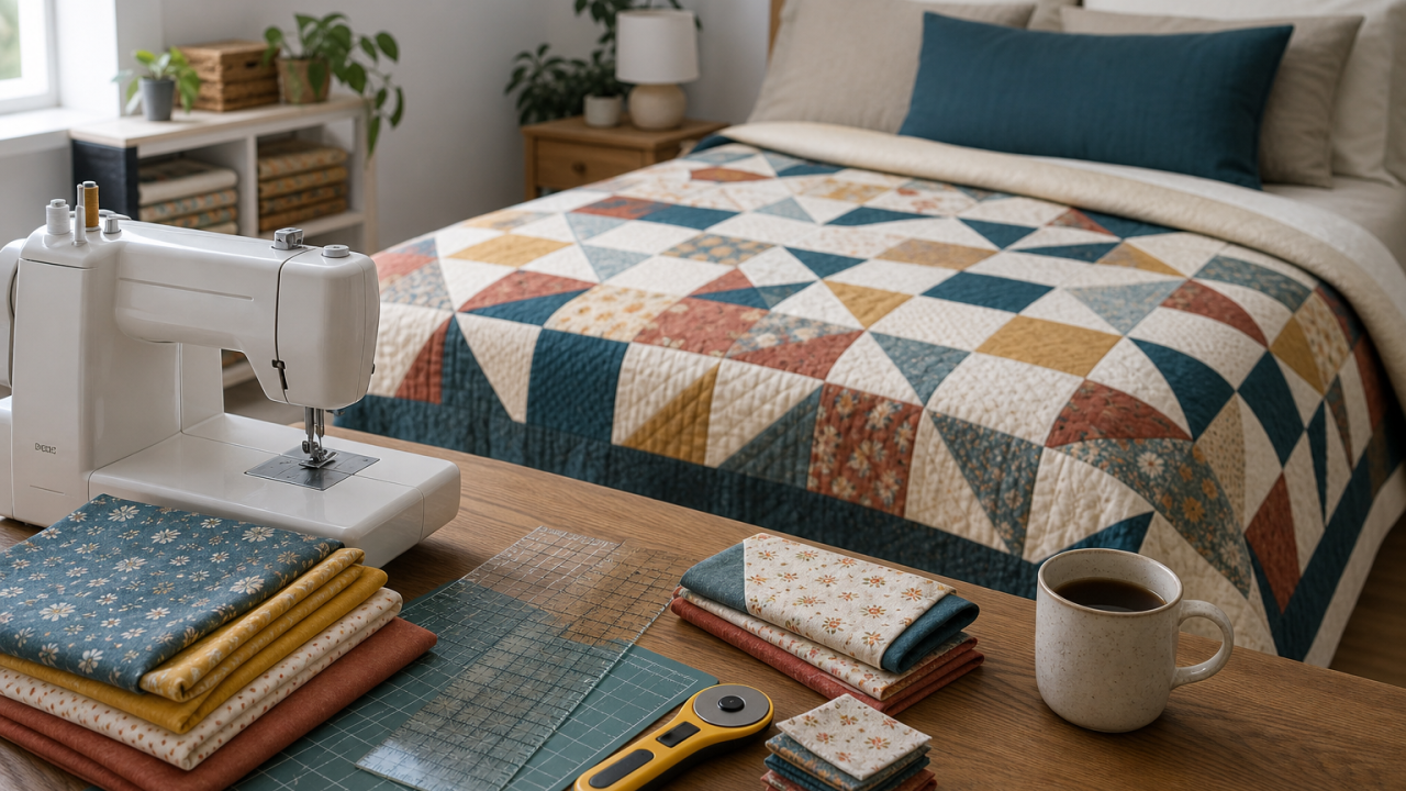 Cómo hacer una colcha de patchwork paso a paso: medidas, bloques y montaje