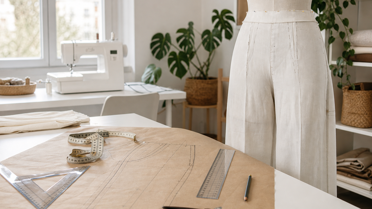 Cómo hacer un patrón base de pantalón: medidas, trazado y primera prueba